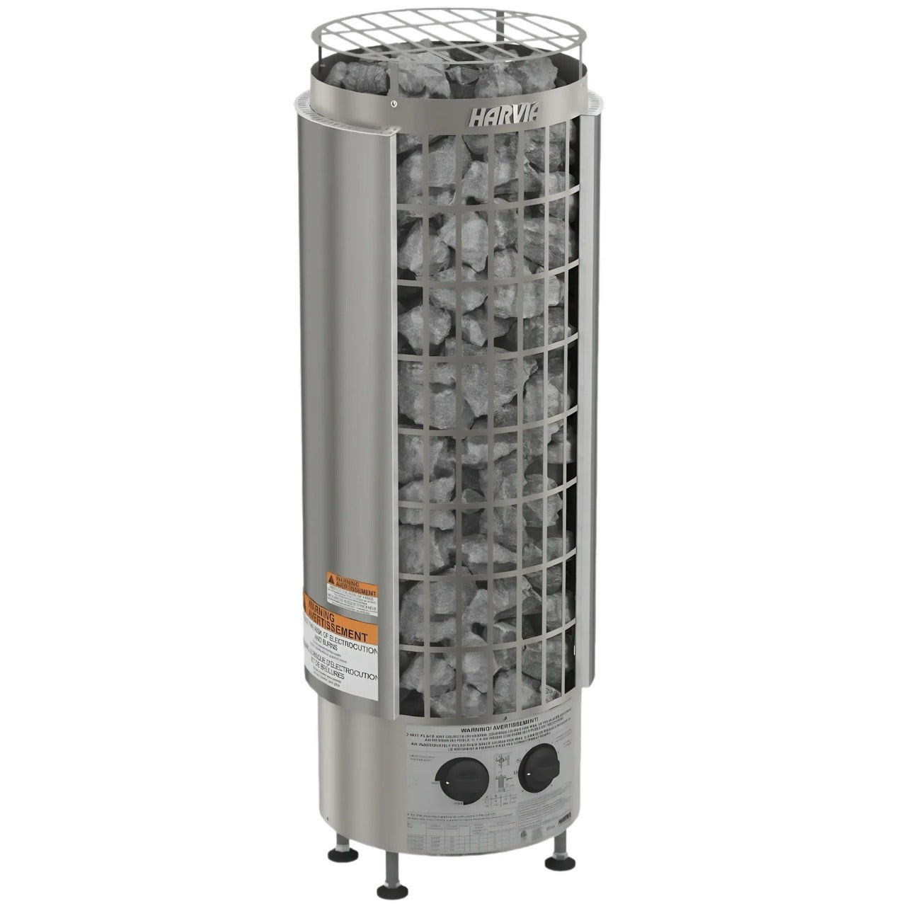 Harvia Cilindro electric sauna heater stainless steel tower design