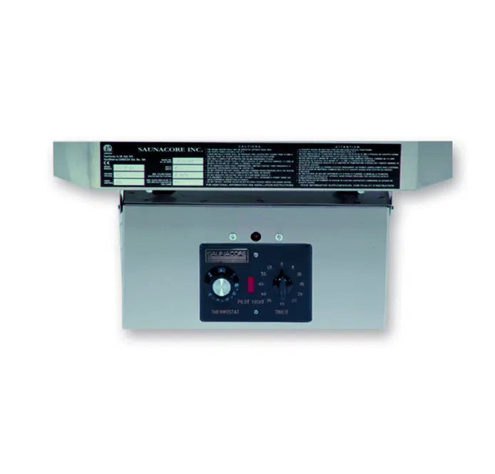 Sauna Core electric sauna heater built-in controls close-up