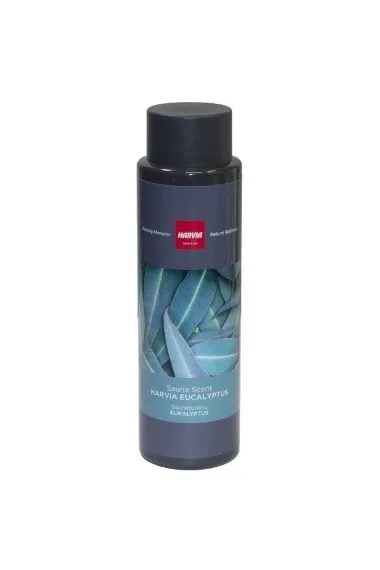 Harvia eucalyptus sauna scent essential oil bottle for steam and aromatherapy use in a sauna