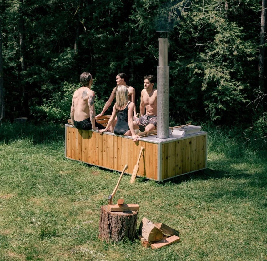 3-4 Person Wood Burning Hot Tub