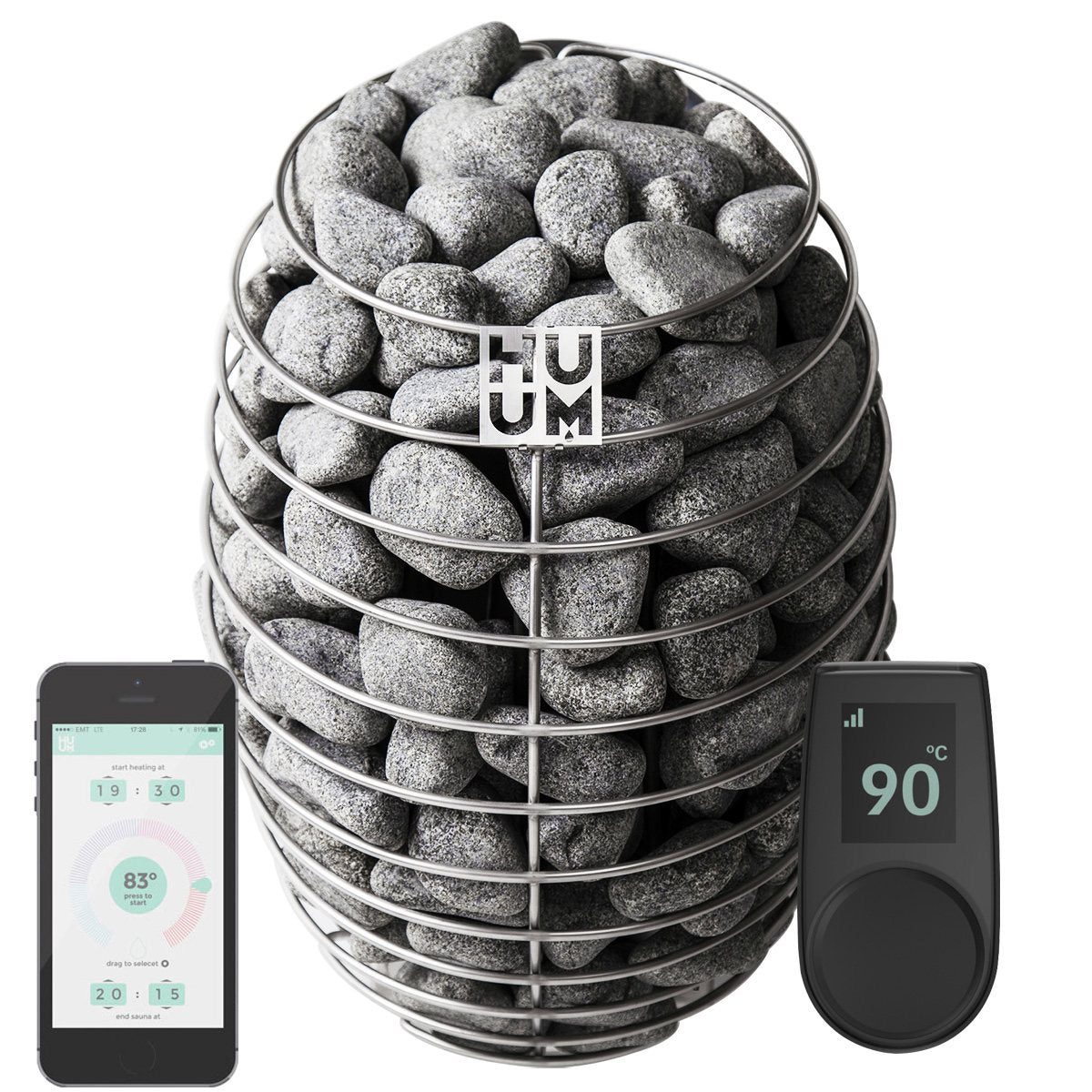 HUUM Drop electric sauna heater with WiFi control product image isolated on a clean white background