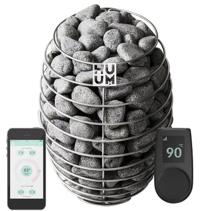 HUUM Drop electric sauna heater with WiFi control product image isolated on a clean white background