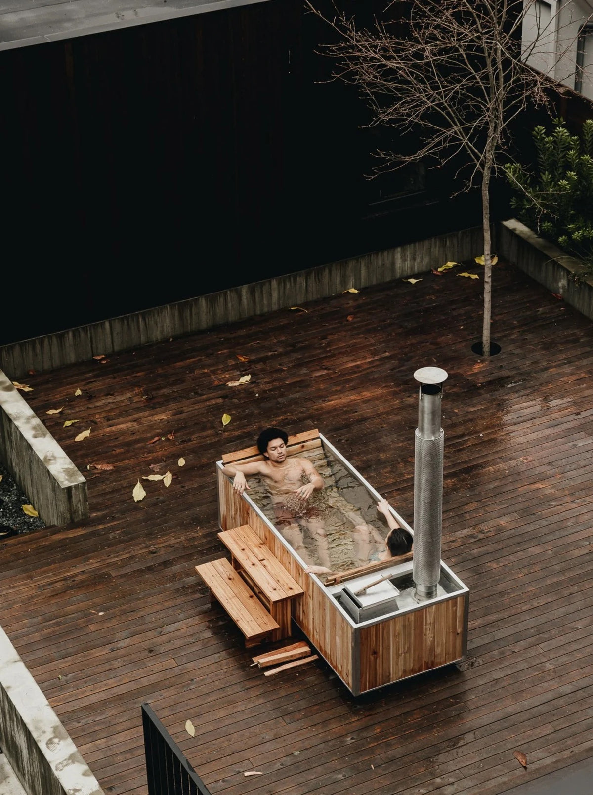 1-2 Person Wood Burning Hot Tub